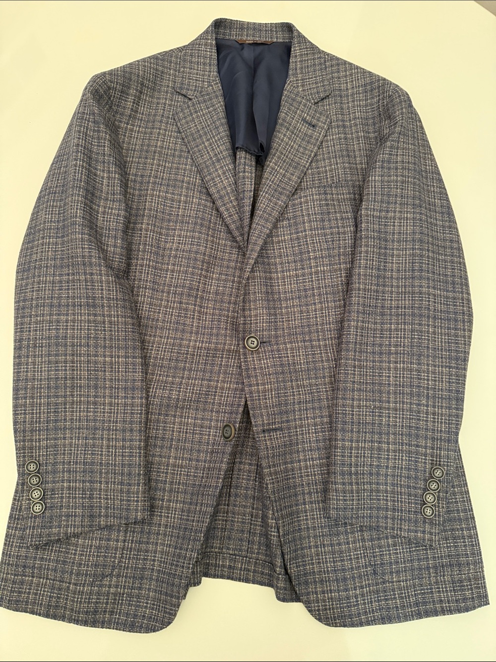 Canali Men's Blue Plaid Sport Coat Blazer